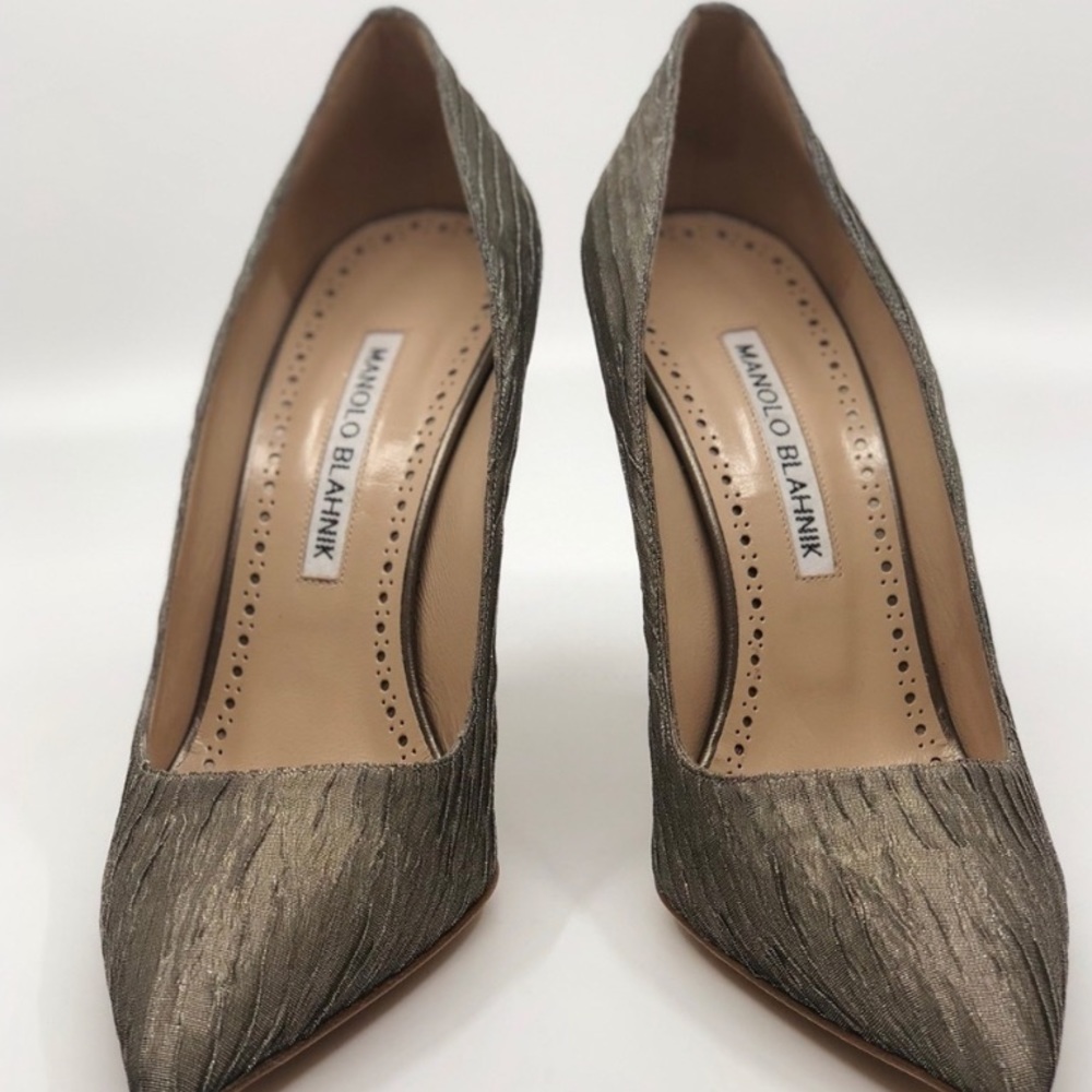 Manolo Blahnik Pewter Pumps